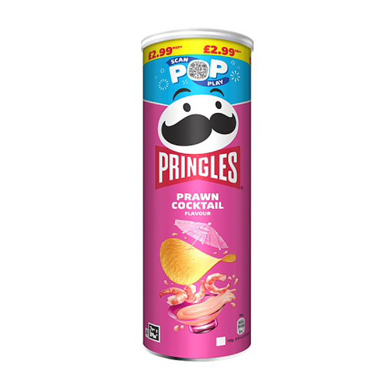 Pringles Prawn Cocktail 165G 2.99 - Case Qty - 6