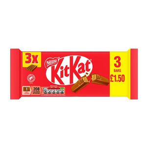 Kit Kat 4 Finger 3Pk Pm £1.50 – Case Qty – 20