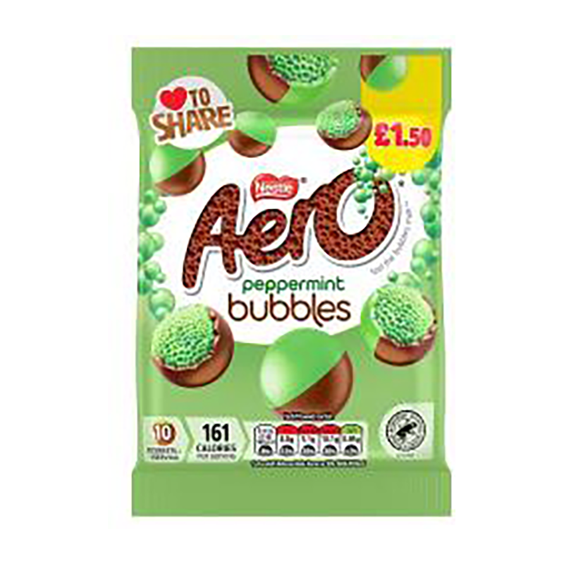 Aero Bubbles Mint Pouch 80G Pm £1.50 - Case Qty - 12