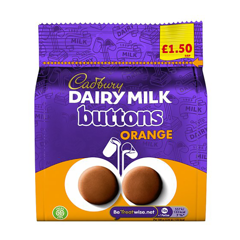 Cadbury Orange Buttons £1.50 - Case Qty - 10