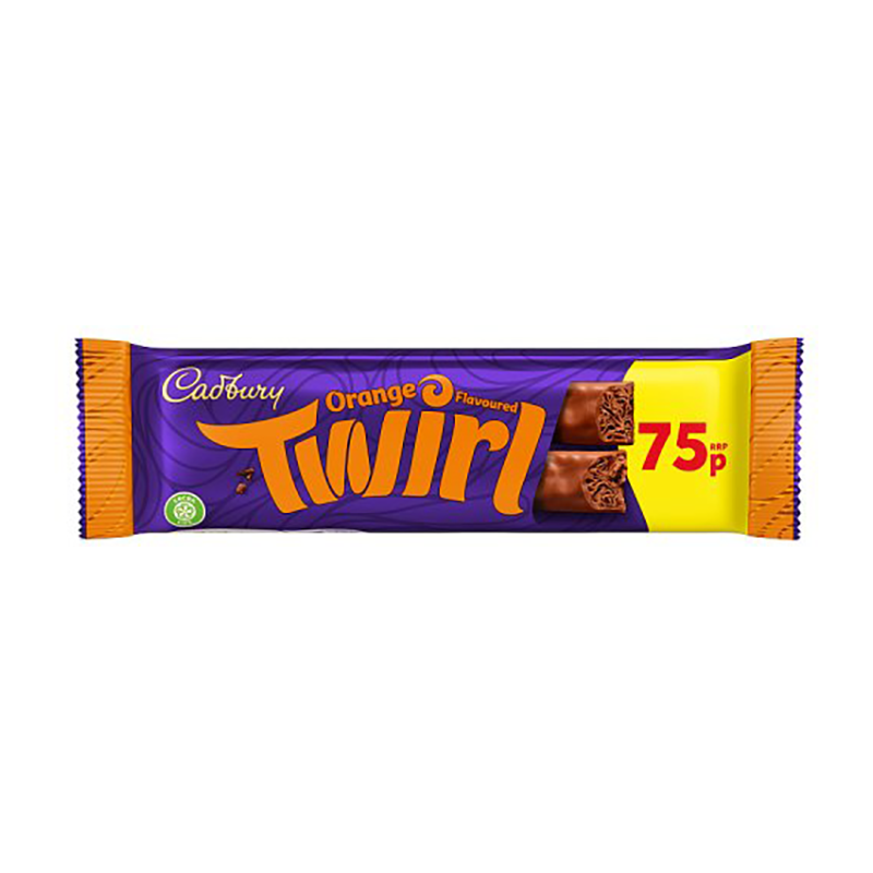 Cadburys Twirl Orange Pmp 75P - Case Qty - 48