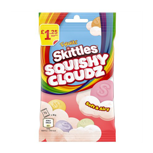 Skittles Squishy Cloudz Fruit Bag 70G Pm £1.25 – Case Qty – 14