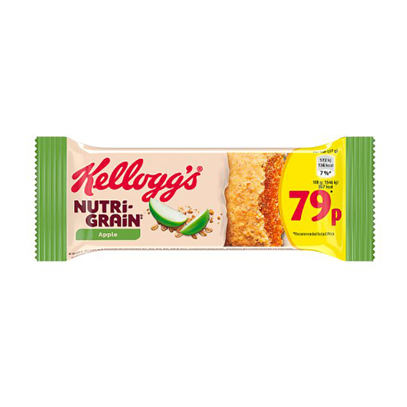 Nutrigrain Apple Bar Pm 79P - Case Qty - 25