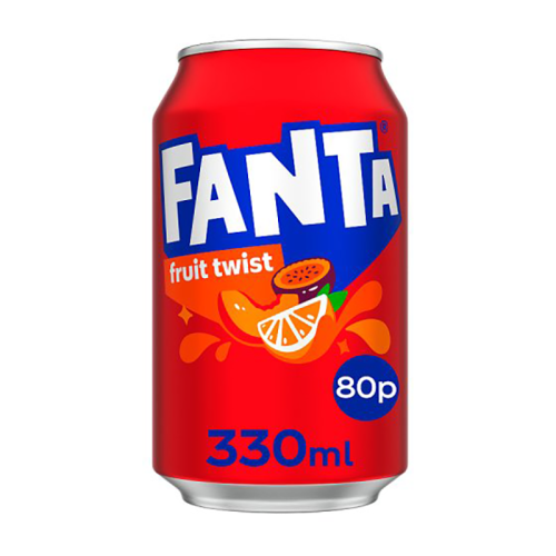 Fanta Fruit Twist Can Pmp 80P - Case Qty - 24