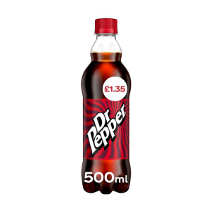 Dr Pepper 500Ml Pmp £1.35 – Case Qty – 12