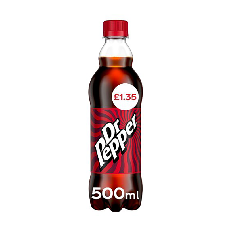 Dr Pepper 500Ml Pmp £1.35 - Case Qty - 12