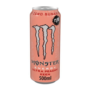 Monster  Ultra Peachy Keen £1.65 500Ml – Case Qty – 12