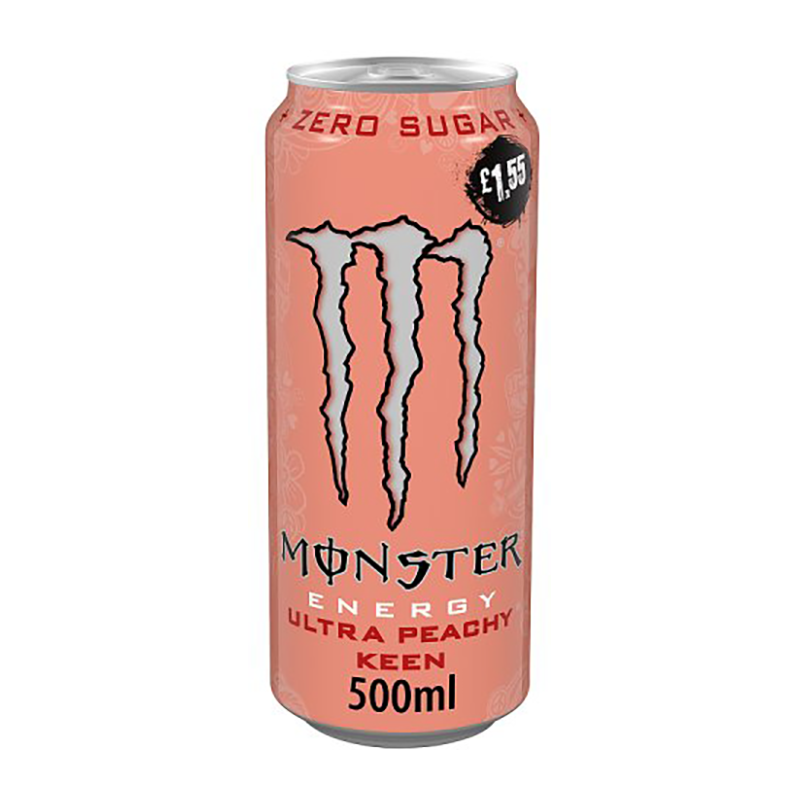 Monster  Ultra Peachy Keen £1.65 500Ml - Case Qty - 12