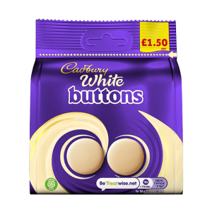 Cadbury White Buttons £1.50 – Case Qty – 10