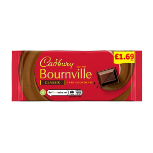 Cadburys Bournville 100G Pmp £1.69 – Case Qty – 18