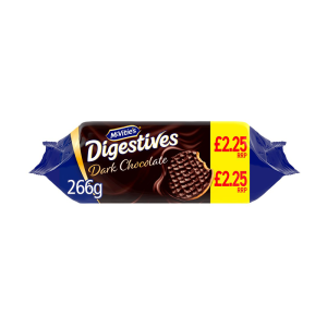 Mcvities Dark Choc Digestive 266G £2.25 – Case Qty – 15