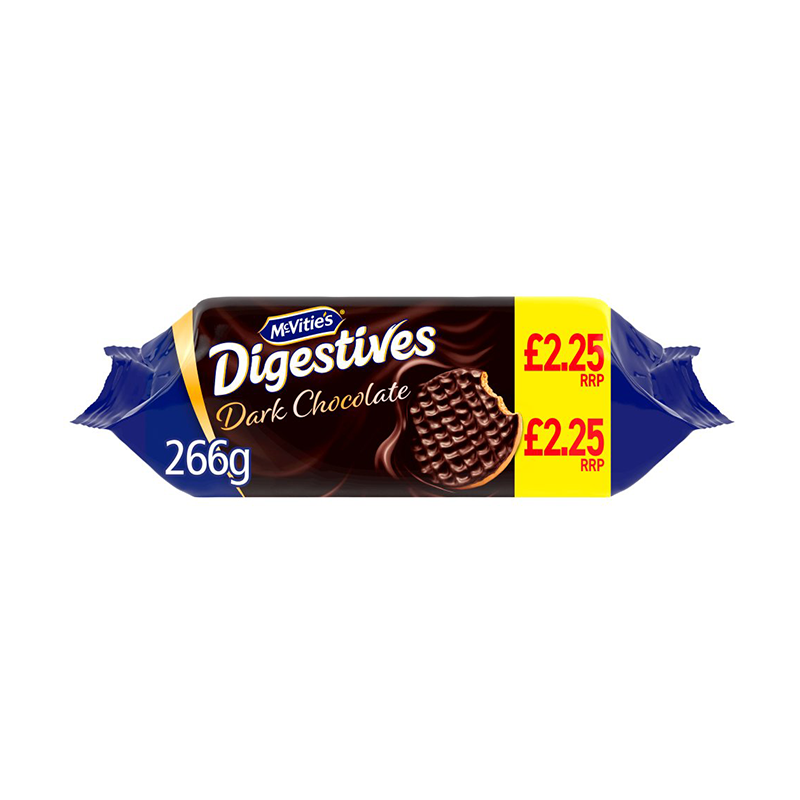 Mcvities Dark Choc Digestive 266G £2.25 - Case Qty - 15