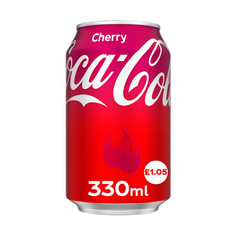 Coca Cola Cherry Can Pmp £1.05 - Case Qty - 24